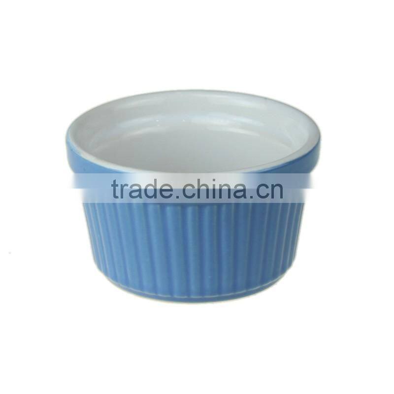 9cm ceramic souffle ramekin dish
