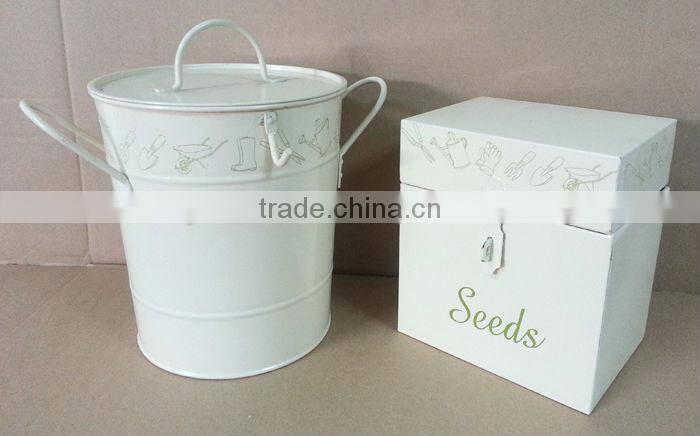 Metal garden seed box