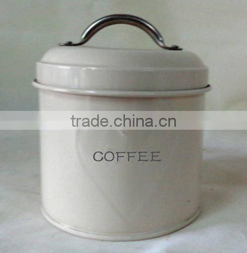 Hight quality Embossed logo coffee canister
