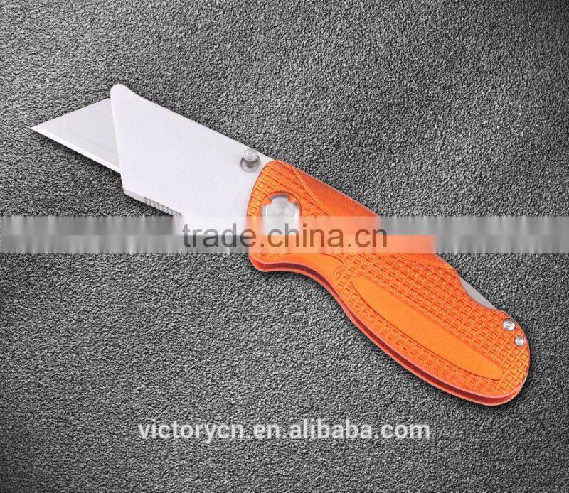 Hot sale orange handle stainless steel folding utility paper cutter for sale YJ-162S