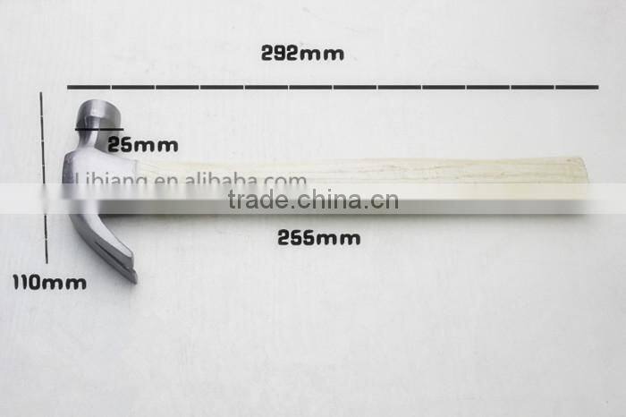 carbon steel claw hammer with Wooden Handle
