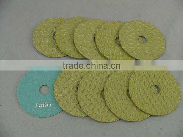 Hexagon dry diamond polishing pad