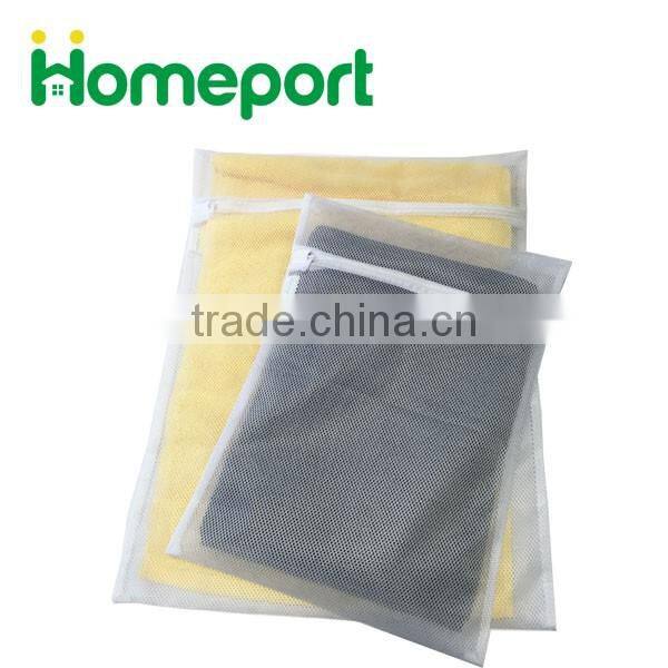 Polyester White Uncommon Mesh Laundry Washing Bag Zipper for lingerie bra sock