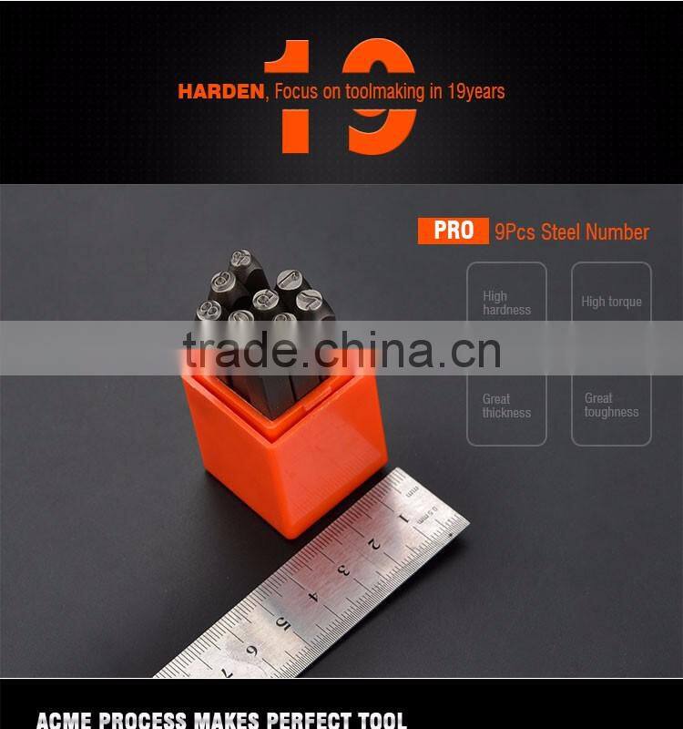 Professional 4mm 9PCS Steel Number