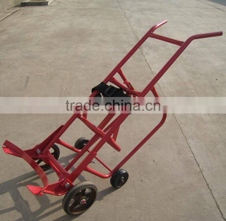 heavy duty 800kg load capacity oil drum steel hand trolley