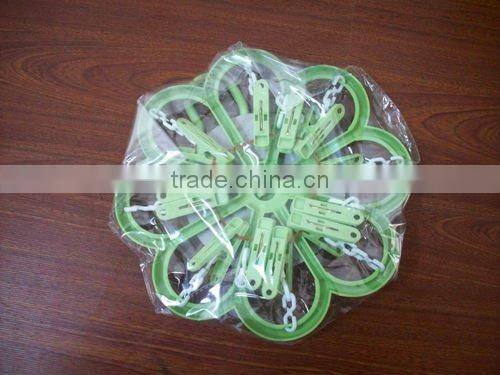 plastic round clothes drying rack with 12clips
