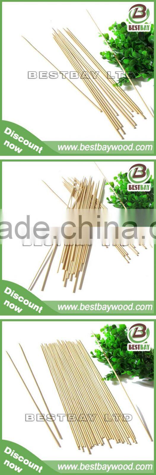 Factory direct sale cheap disposable bamboo skewer 40cm with custom logo bamboo skewer