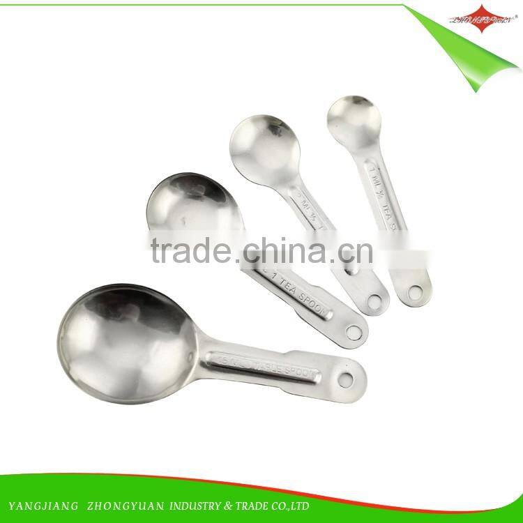 ZY-L2003 wholesale high quality 4pcs kitchen stainless steel measuring spoons set