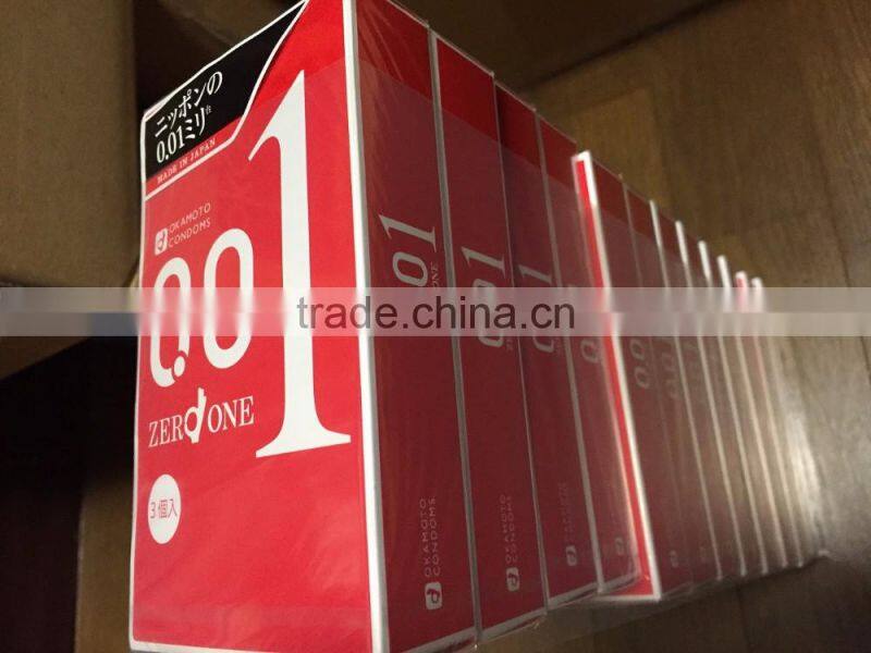 Japanese OKAMOTO thinnest condom 001 0.01 mm made in Japan for wholesaler