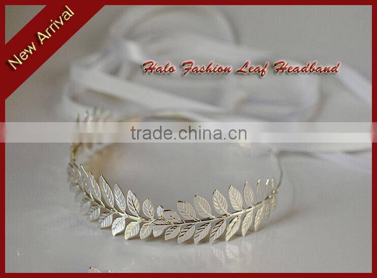 High Quality Tiara Metal Crowns Geek Goddess Athena Leaf Headband LH003-001