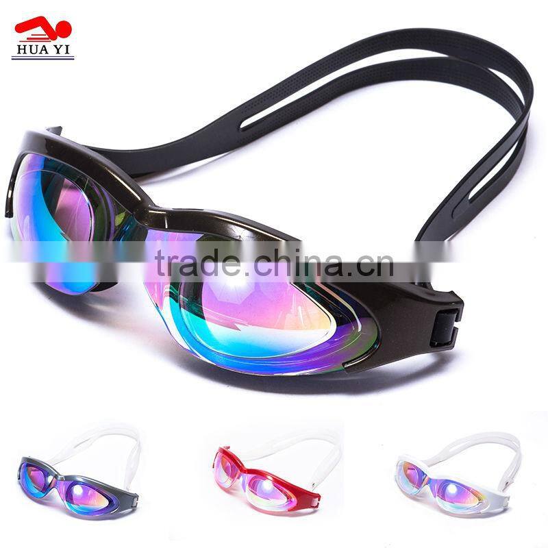 2016 Hot Selling Adult colorful lens Swim Goggles For Water Sports
