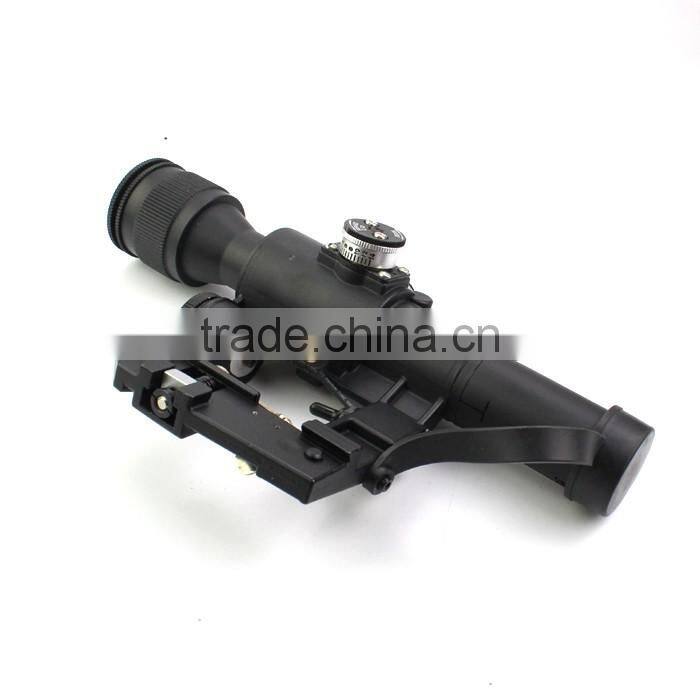 Military Standard Riflescope with SVD 4X24 Red Illuminated Reticle Rifle Scope