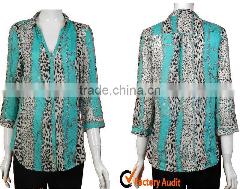 2013 new snake print blouse for women