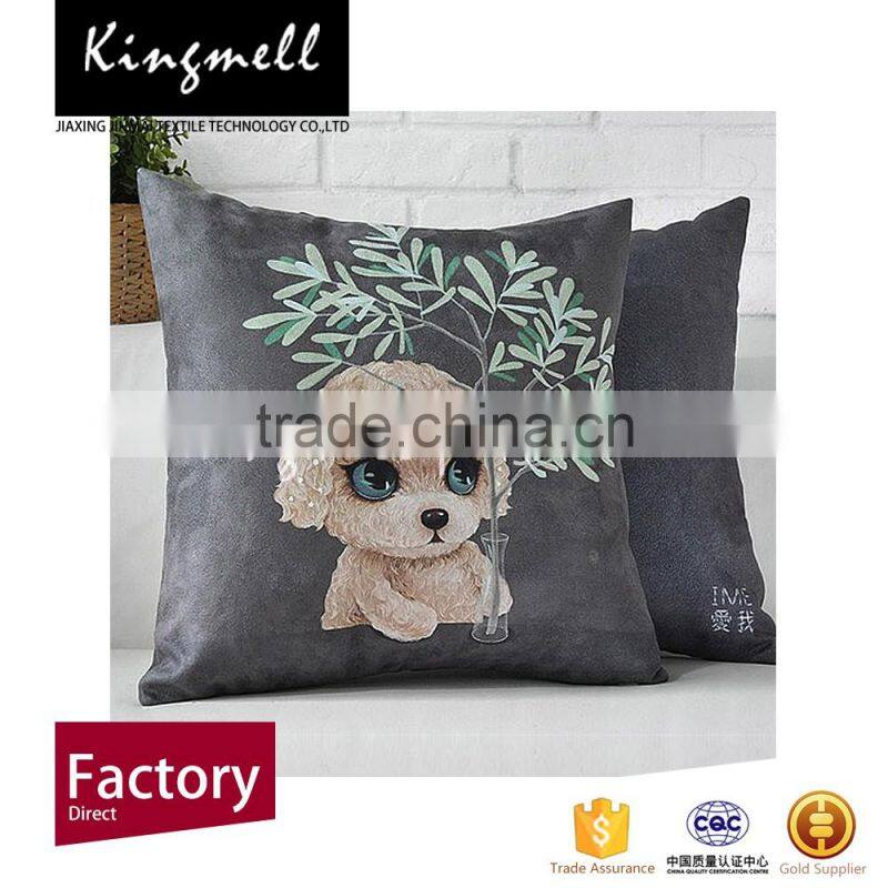 Cute design printed cushion linen fabric sofa/car seat cushion covers