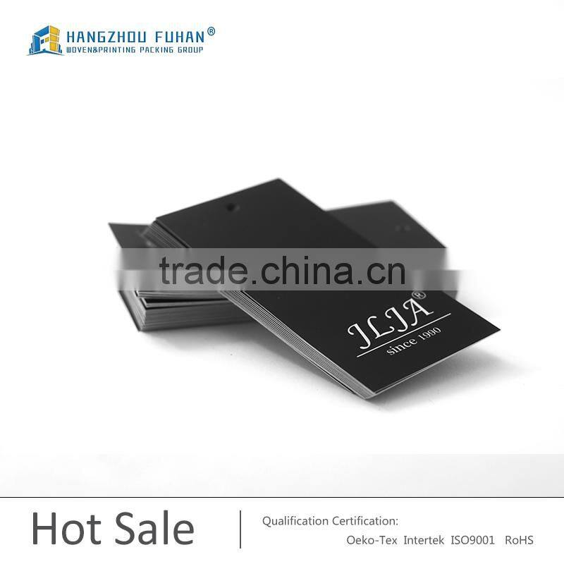 Fancy Unique Customized Black Paper Hang Tag