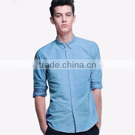 Comfortable blank slime fit shirt oxford shirts long sleeve dress shirts casual men shirts