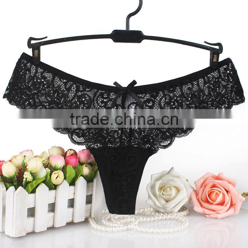 Factory direct sales S-XL Size Women Sexy Lace Underwear Briefs Panties Thongs G-string pant