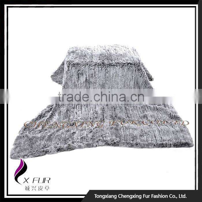 CX-D-92 Wholesale China Rex Rabbit Fur Throw