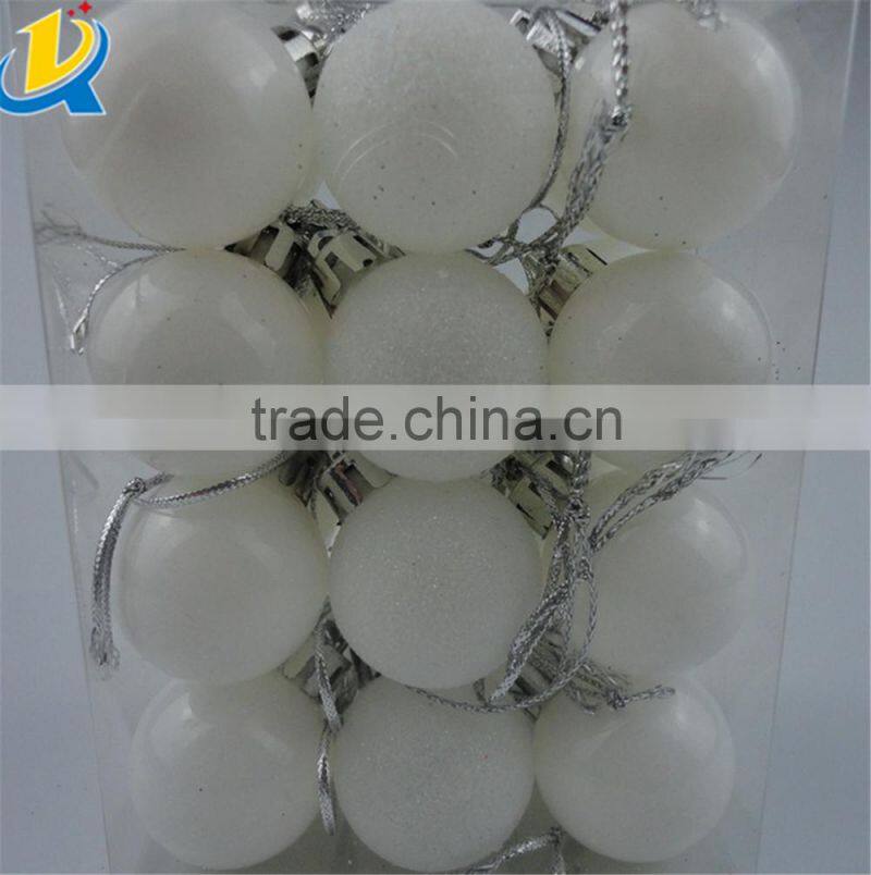 household party decoration white plastic christmas ornaments balls