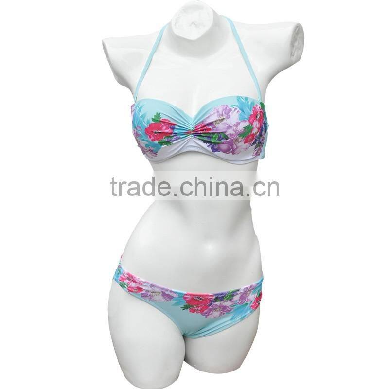 Plain Dyed Technics and Adults Age Group sexy mature bikini colorful set (LD131004)