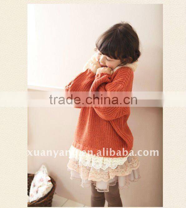 red korea design fashion child sweater/baby sweater