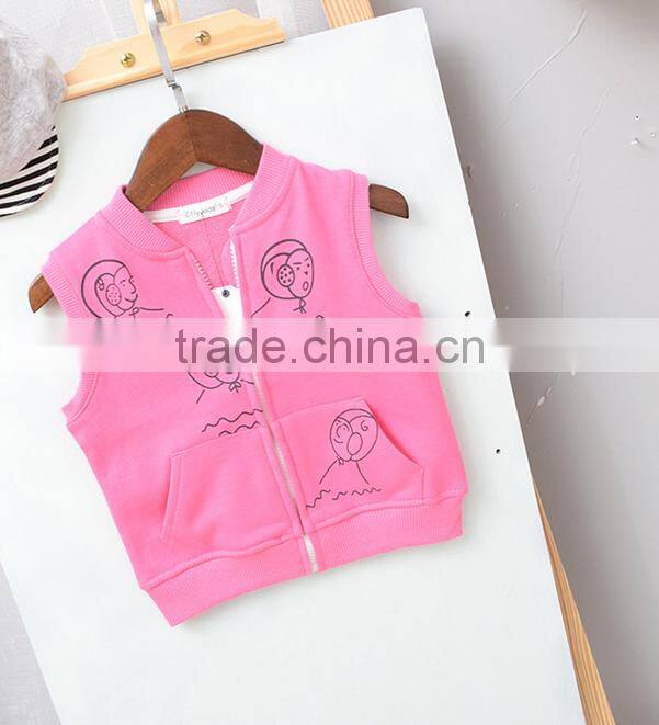 YE5212 autumn 2017 boys jacket cartoon sleeveless children clothing coats