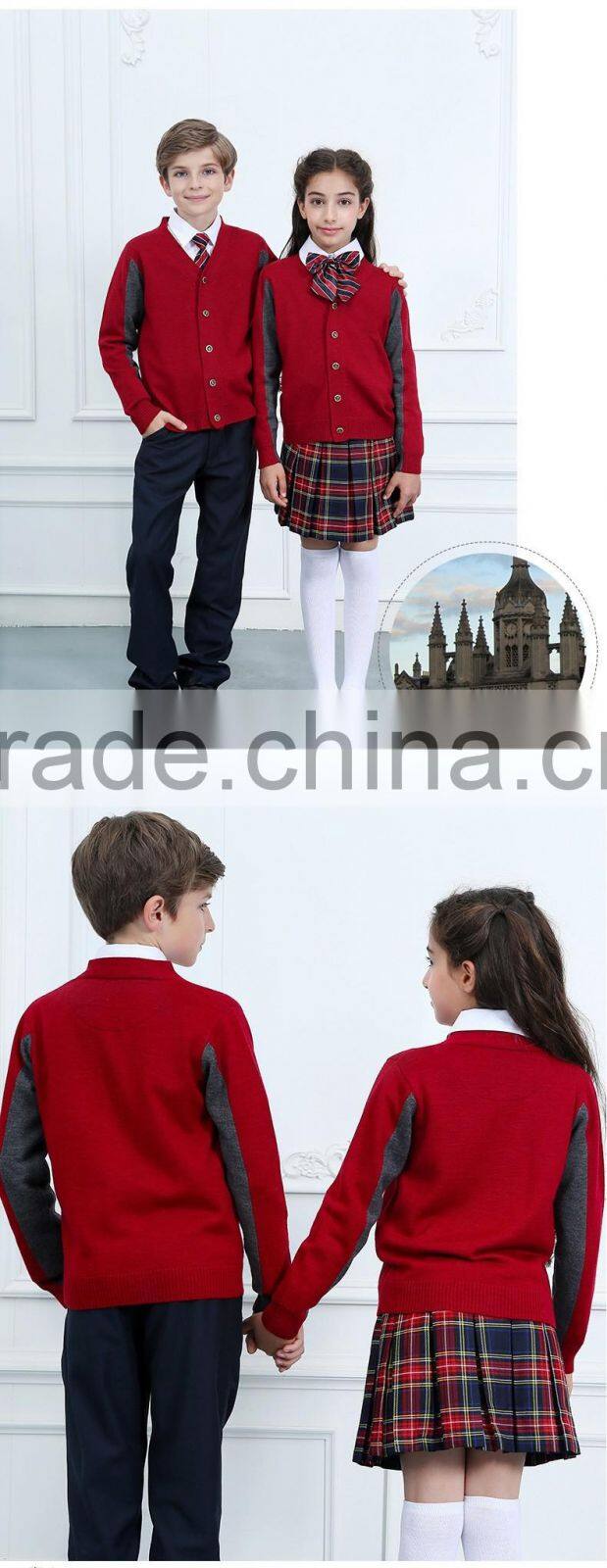 High quality formal school uniform design plaid skirt