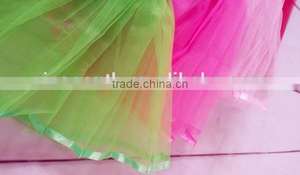 2layer ribbion fluffy cheap ballet skirt tutu for girls
