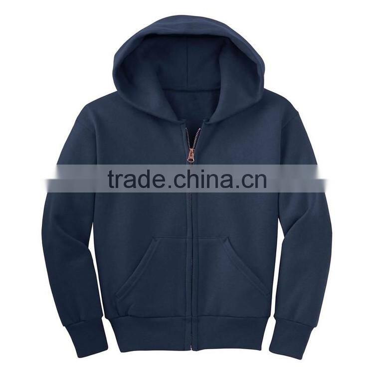 Children Clothing Manufacturer Bulk Custom Printed Blank Slim Fit Zipper Hoodie