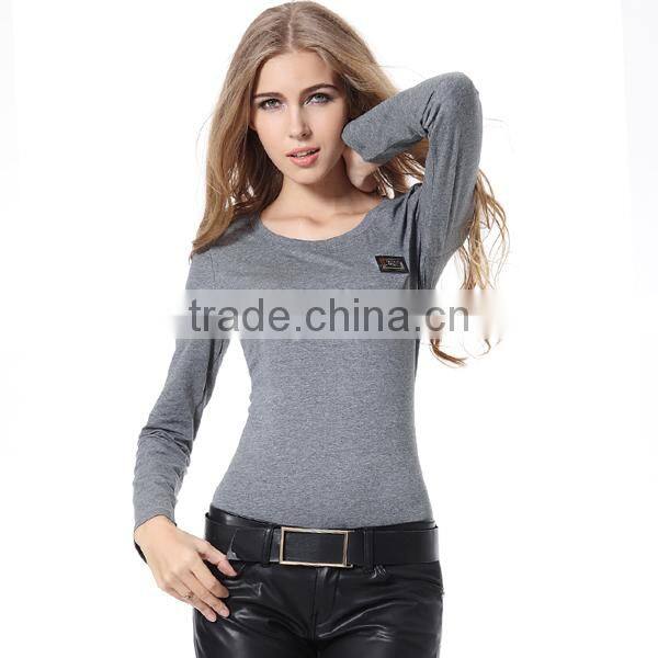Plain Black Long Sleeve T Shirt For Women