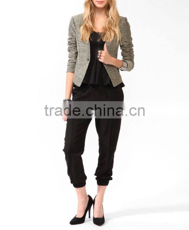 Metallic Single Button Blazer