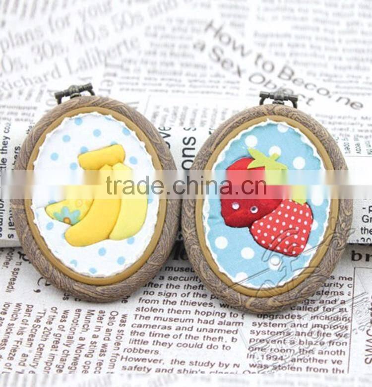 Wholesale Cross Stitch Accessory ABS Wooden Pattern Embroidery Hoops