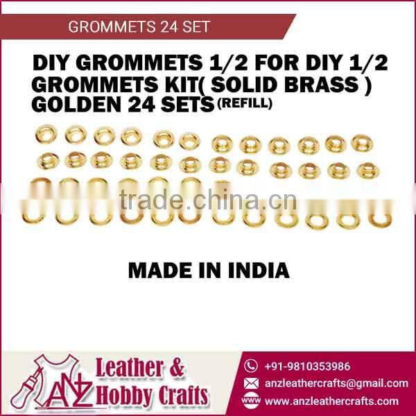 High Mechanical Strength Solid Brass Grommets Kit for Leather