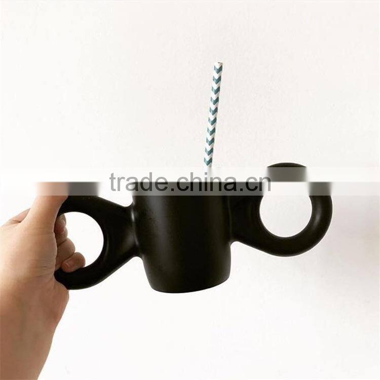 Ins hot sale plastic cup big ear mug candy cups Ins hot style in the Nordic beauty big ear cup children baby baby learn to drink