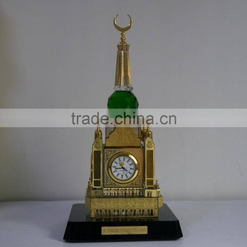 Wholesale High quality Crystal Makkah Clock And mecca Clock Tower with Ramadan Gift