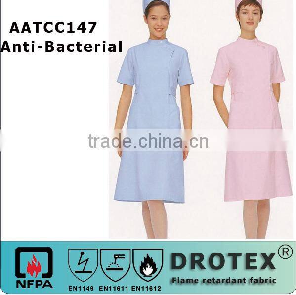 100% cotton anti-bacterial 99% rate OEM Hospital anti-bacterial nurse uniform 170gsm