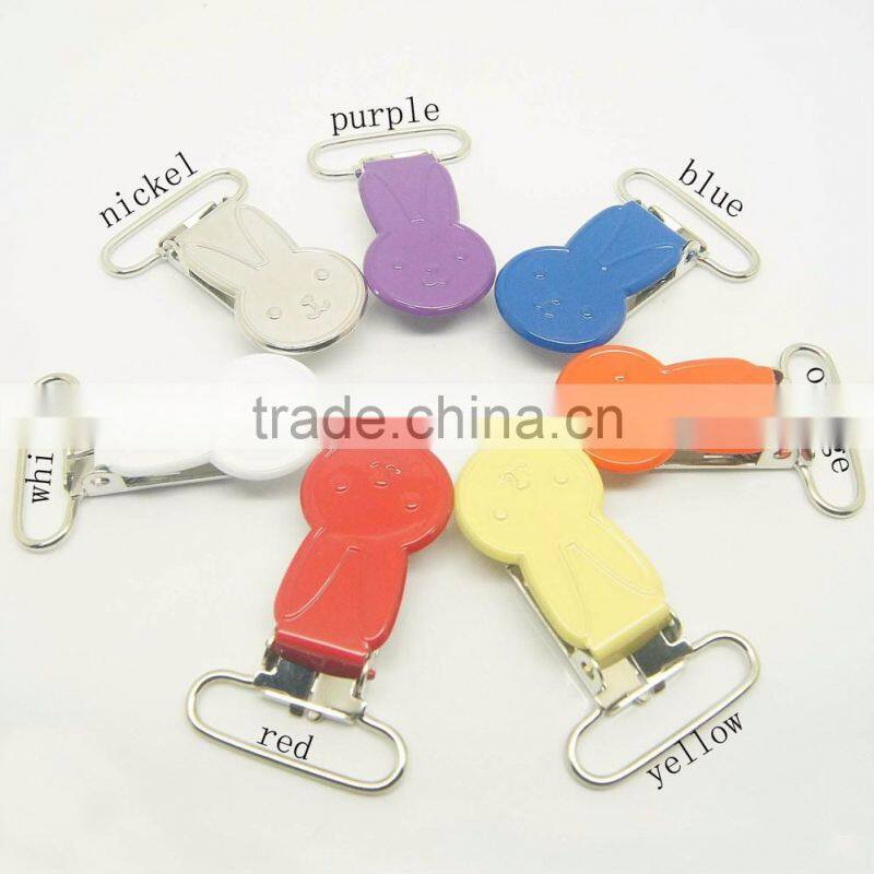 1'' 25mm Rabbit Bunny Shape Dummy Pacifier Suspender Clips