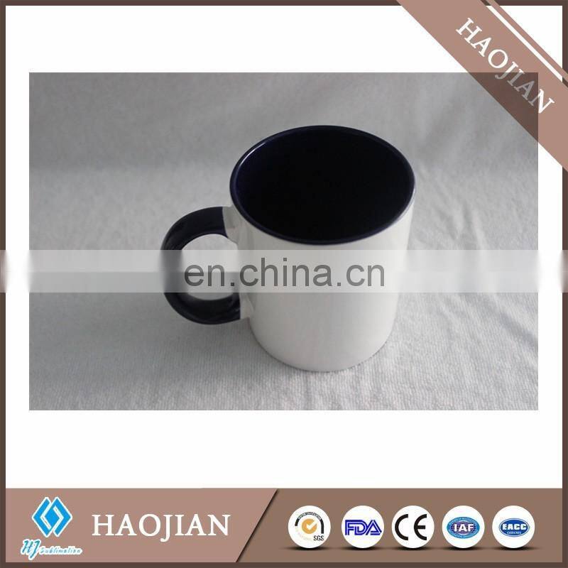 11oz sublimation inner+handle color cup ceramic coffee mugs