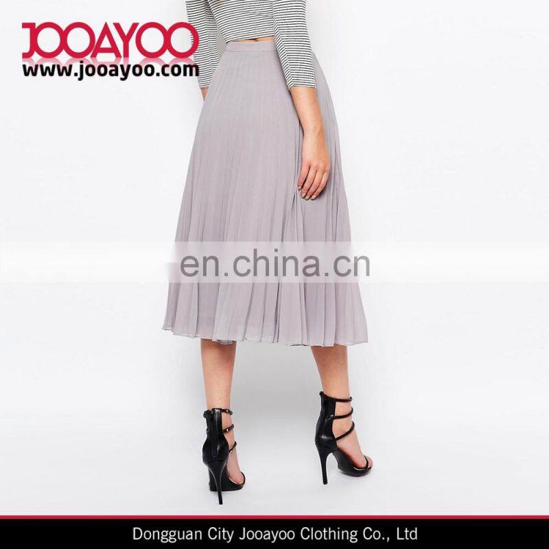 New Look Ladies Summer Classic Pleated Midi Chiffon Skirt