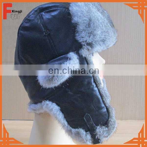 top quality chinese chinchilla rabbit fur russian hat