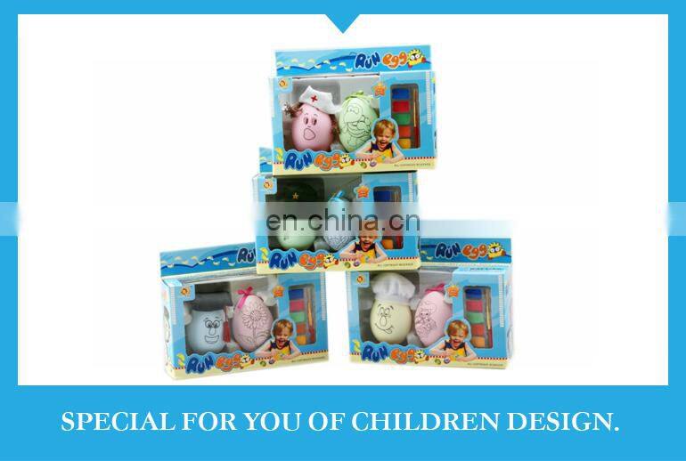 import diy educational watercolor wind up run plastic toy egg from china