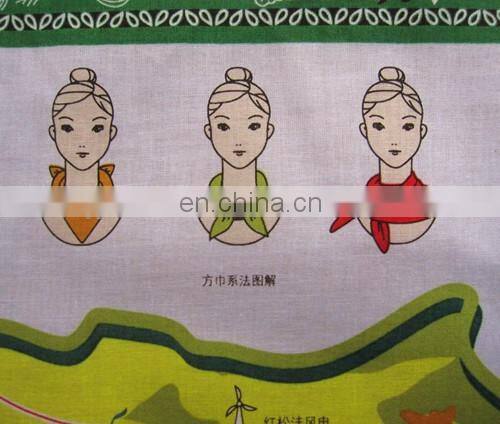 multi-styles promotional advertising customized printed map handkerchief