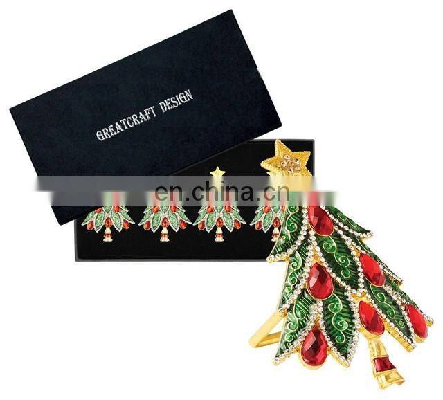 Wedding decor bulk silver leaf metal design napkin rings