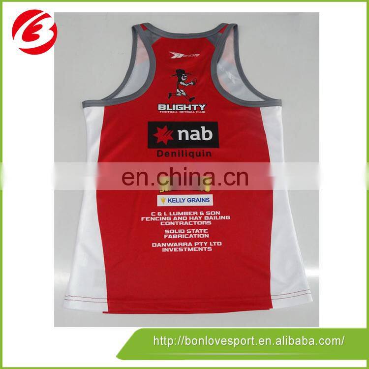 Custom sublimated running singlet for men