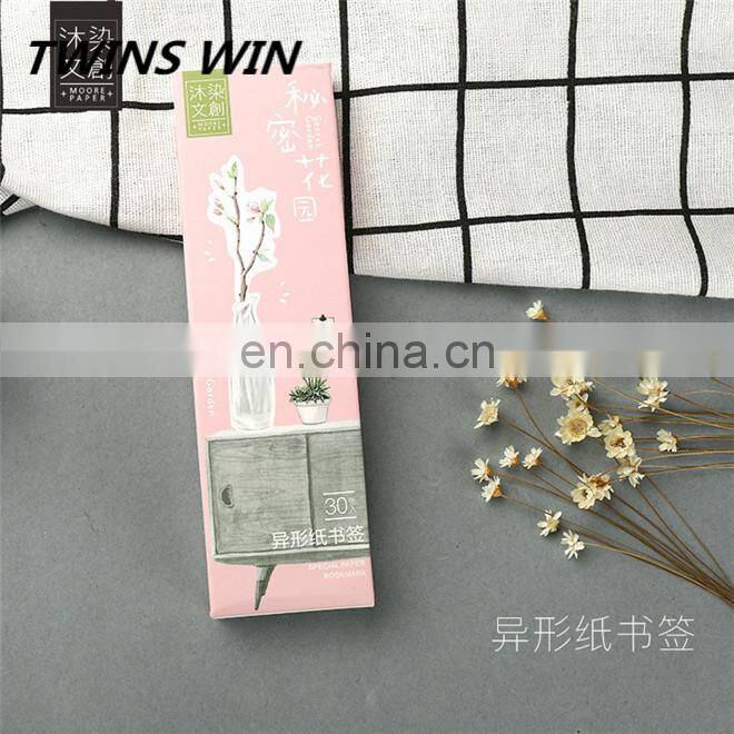 yiwu 2018 new school office supplies stationery products wholesale Beautiful standard size vintage paper flower shaped bookmark