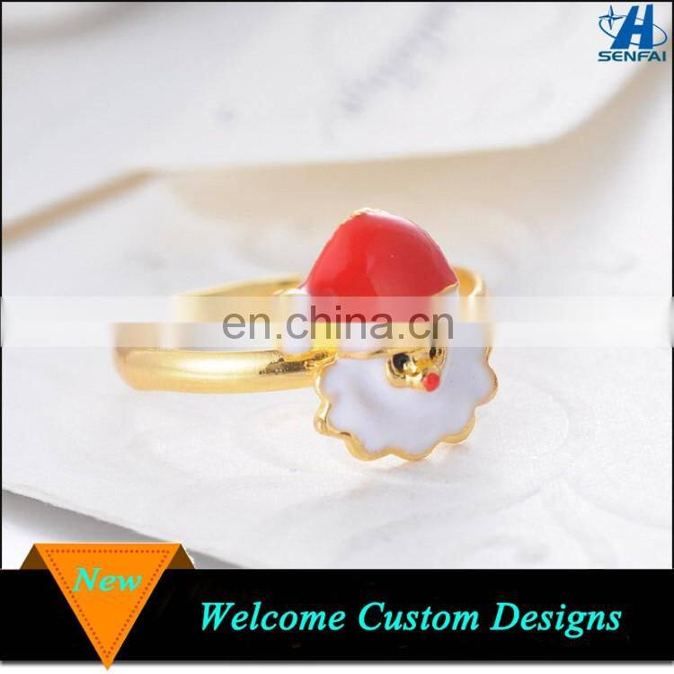 Latest Gold Finger Ring Designs Lovely Adjustable Christmas Santa Claus Ring