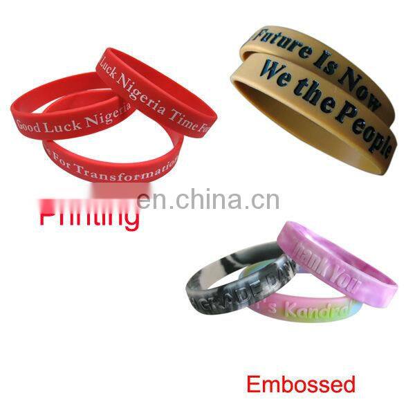 2014 Hot Sale Silicone Ribbon Personal Blue Free Sample Bracelet