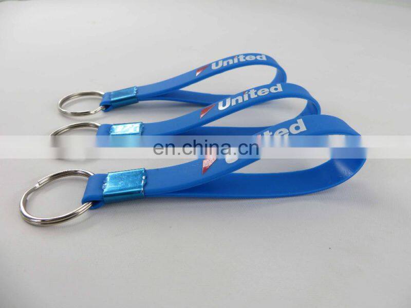 Promotional personalized keyrings printed silicone keychains