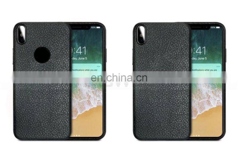Protective Case Leather lines Phone Case for iPhone X Soft TPU Back Cover