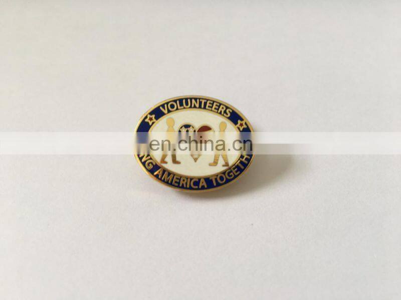 custom cheap manufacture professional volunteers lapel pin